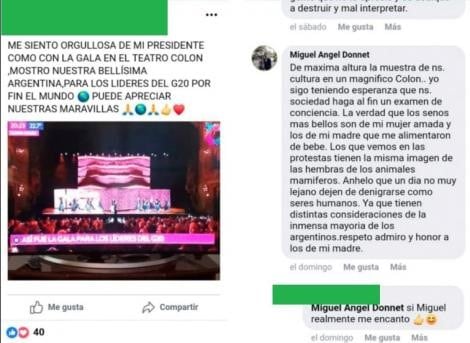 Se despachó en las redes social contra las mujeres que participan de movilizaciones.