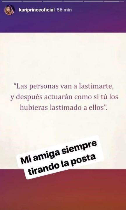 El mensaje de Karina para el Kun.