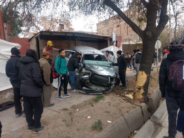 Terrible choque en la Ciudad de Mendoza