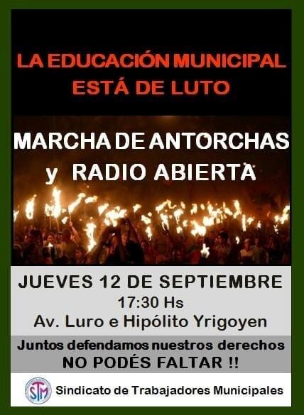 Afiche de convocatoria a marcha (Facebook)