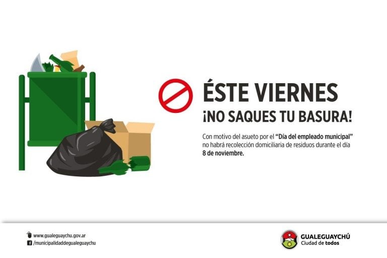 No saques la Basura!
Crédito: MDG