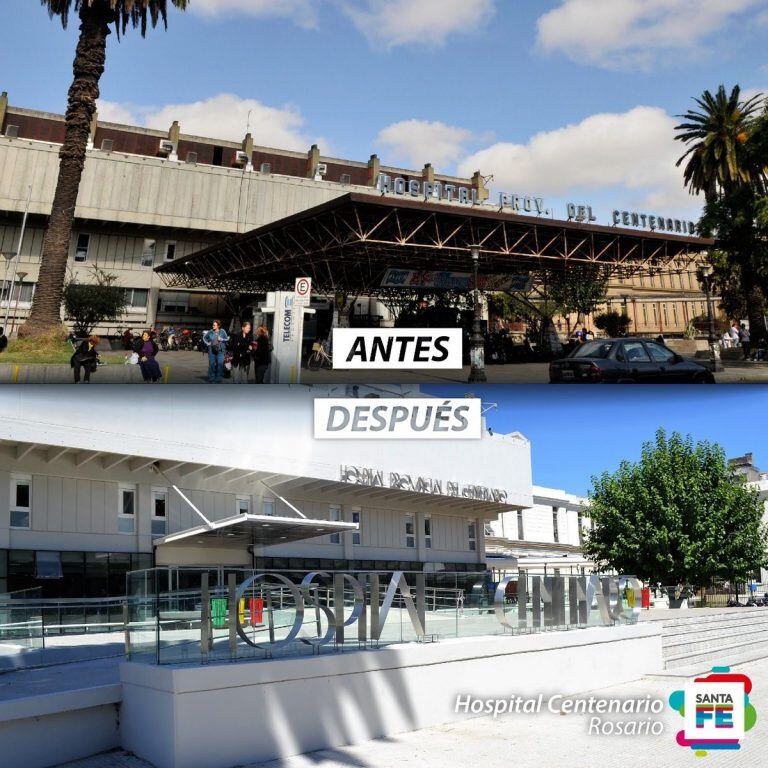 Inauguración de obras en el hospital Centenario.