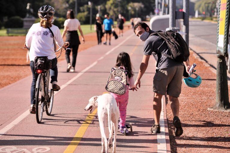 Los chicos salieron a las calles de Buenos Aires en el primer día de permisos (Fotos: Clarín)