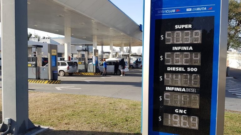 Los precios de los combustibles en Córdoba tras la suba del 4% autorizada por el Gobierno nacional.