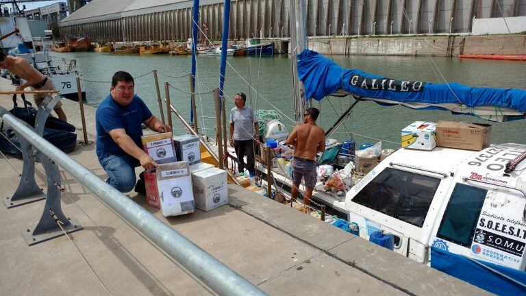 El Galileo se despide del puerto bahiense