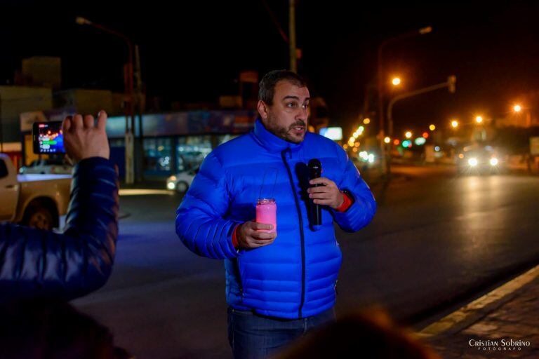 Intendente Facundo Prades en la vigia con el grupo Venidici