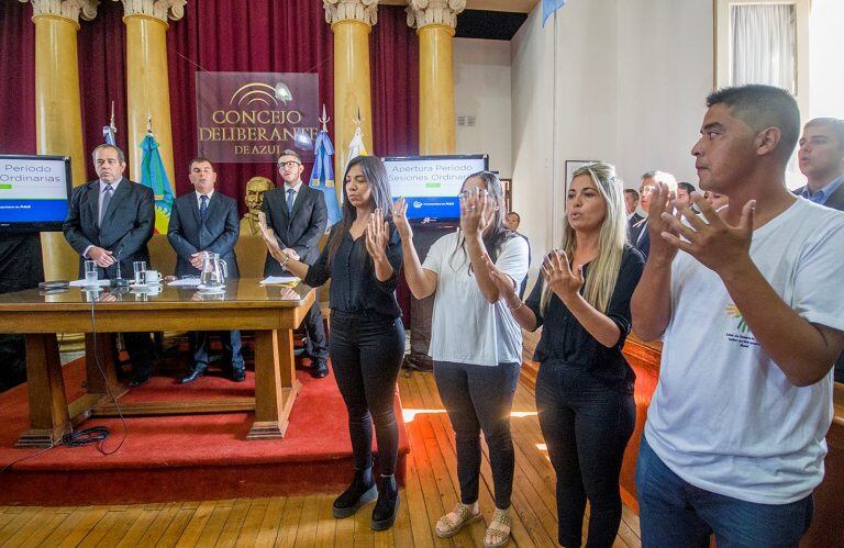 Inicio sesiones ordinarias Concejo Deliberante. (Fotos: Prensa Municipal).