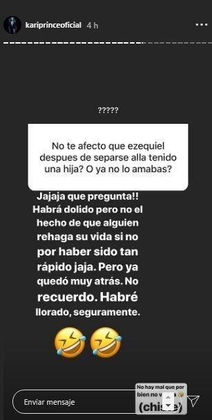 Fueron varias las preguntas que respondió la artista (Instagram/@kariprinceoficial)