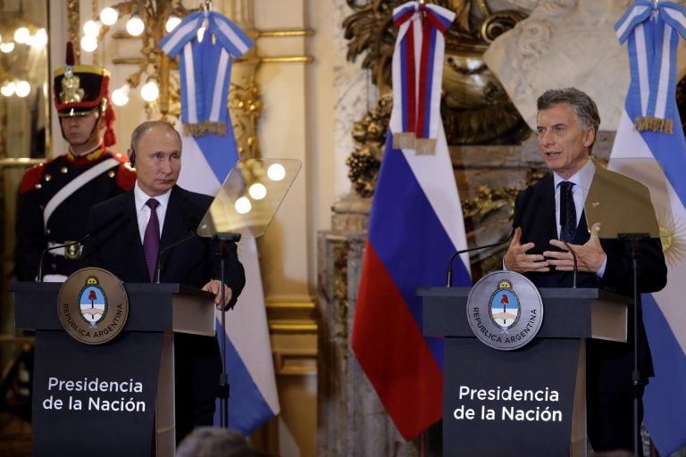 Puti y Macri en la Casa Rosada (AP)