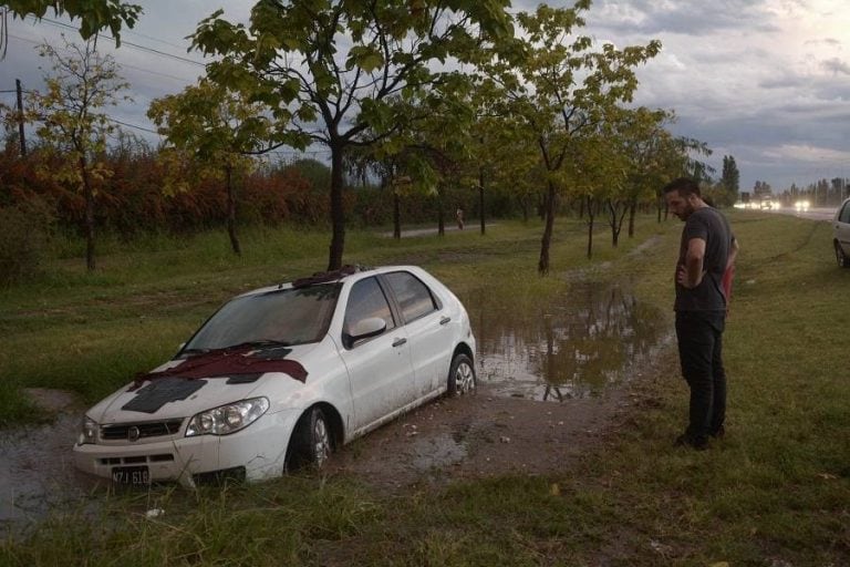 Tormenta de piedra en Mendoza.