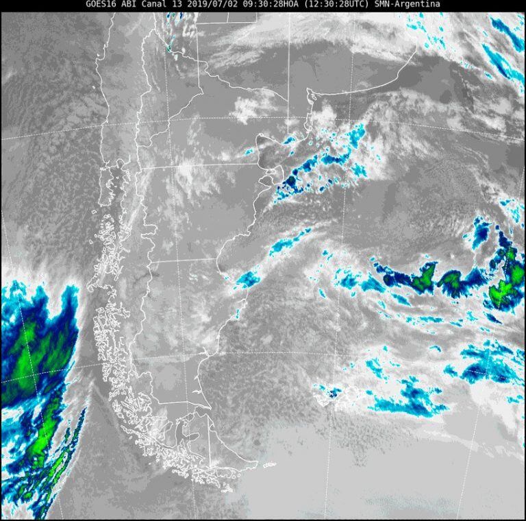 Imagen satelital muestra el ingreso de la ola de frío desde el sudoeste