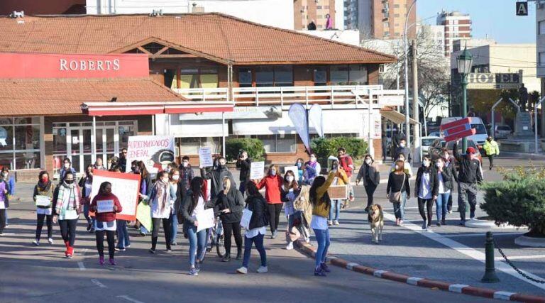 Reclamo docente (Vía Santa Rosa)