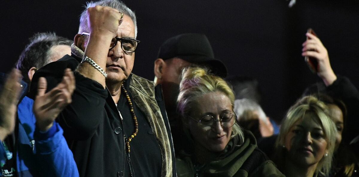Tras el acto en La Plata, el “Pata” Medina vuelve a la cárcel