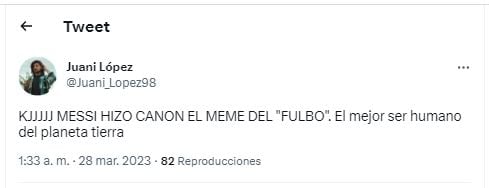 Reacción viral de los usuarios al enterarse que Messi conoce el "meme del fulbo".