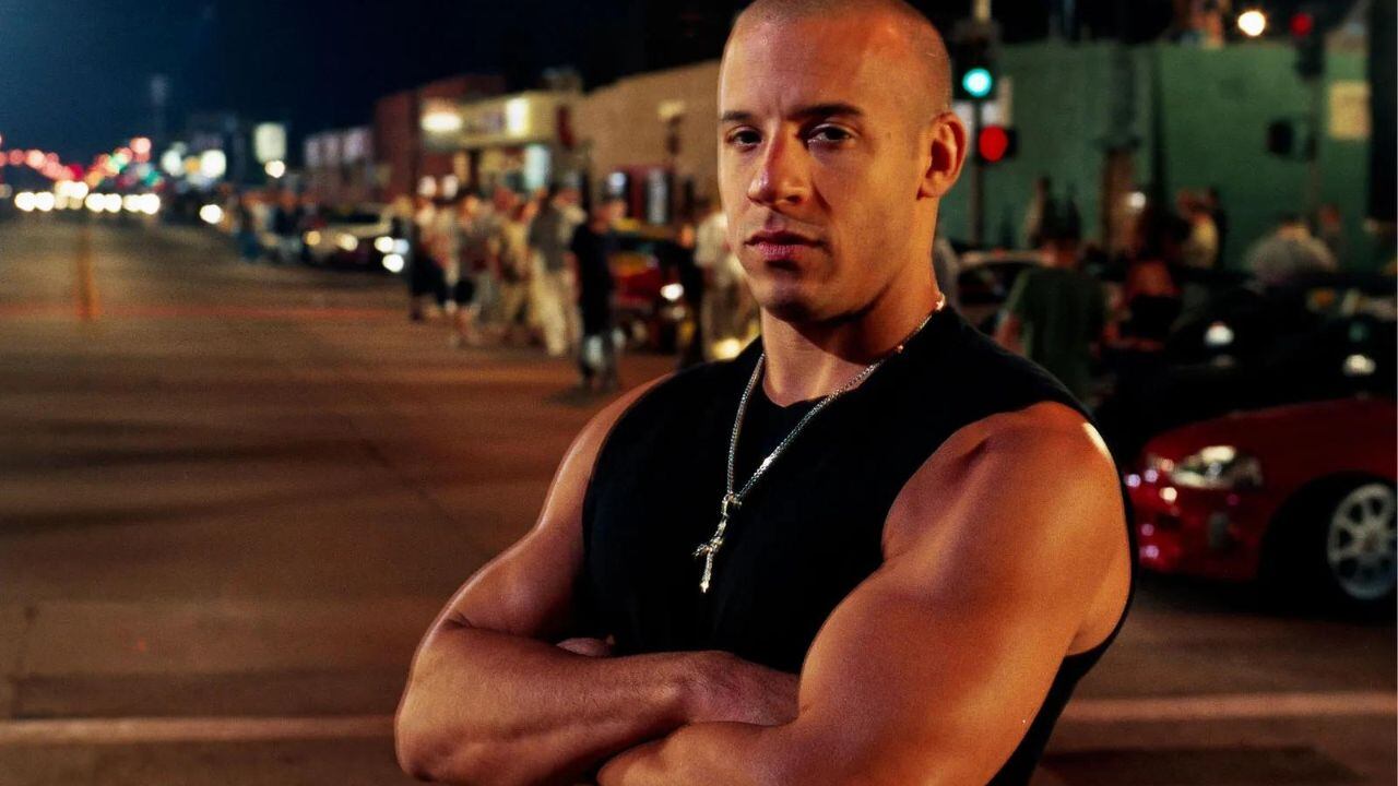 Vin Diesel en Rápidos y furiosos.