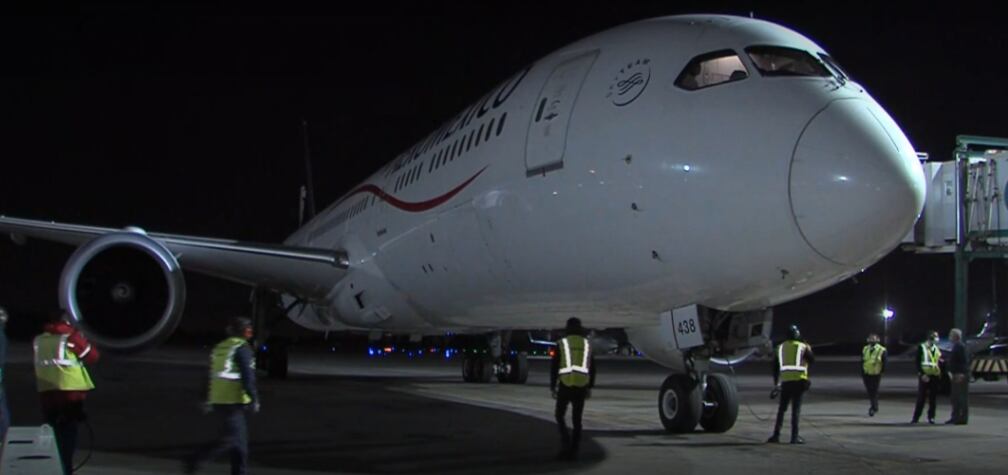 Dosis de AstraZeneca que llegaron en el vuelo AM30 de la compañía Aeroméxico. Foto: Gentileza