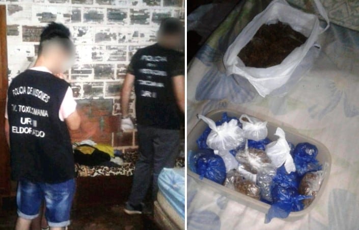 Narcomenudeo en Eldorado. La Policía secuestró 592 gramos de marihuana.