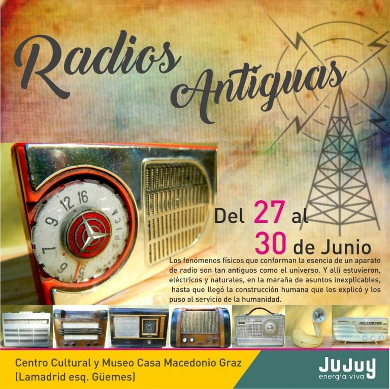 Muestra Radios Antiguas desde el 27 al 30 de junio en Centro Cultural Macedonio Graz