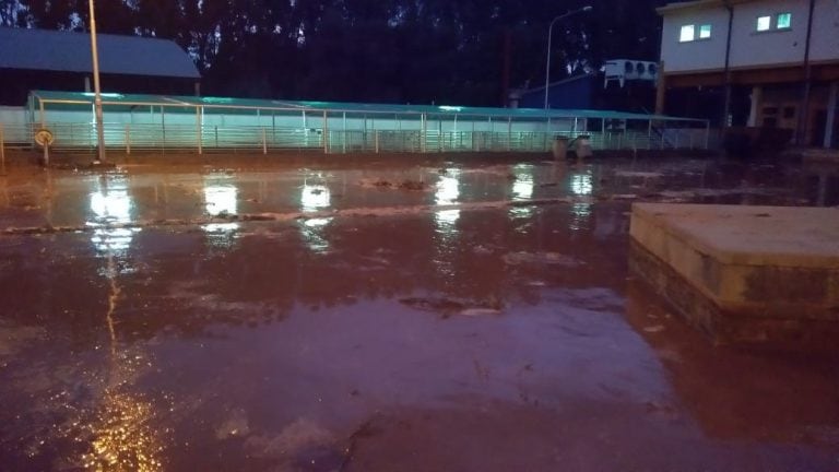 Inundación en Malargüe por la crecida del arroyo La Bebida