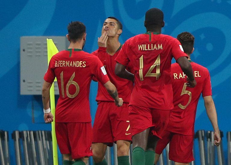 Cristiano Ronaldo y su mensaje a Lionel Messi durante el Mundial de Rusia. Foto: REUTERS.