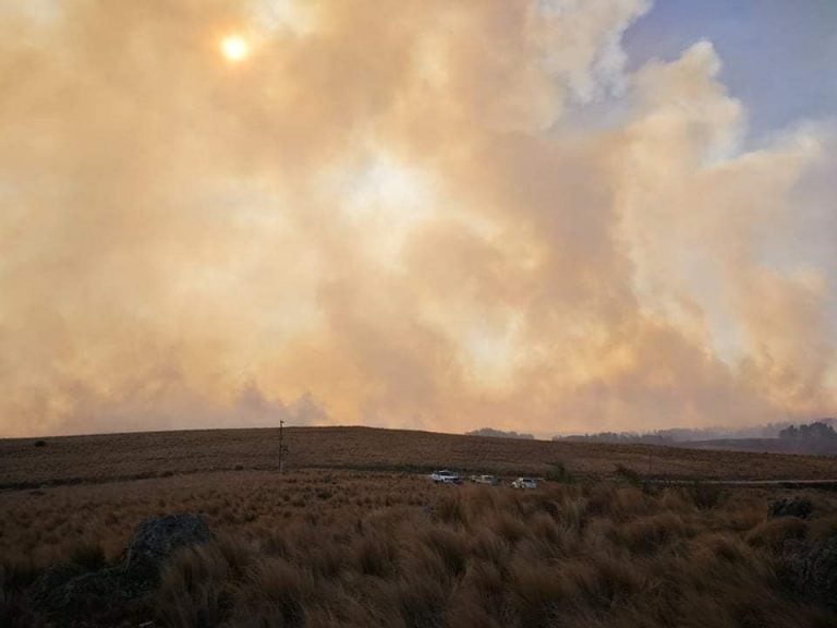 Imágenes de este domingo por la mañana en Tiú Mayú, una localidad ubicada a unos 79 kilómetros de Villa Carlos Paz. (Foto: Luciano Garofalo).