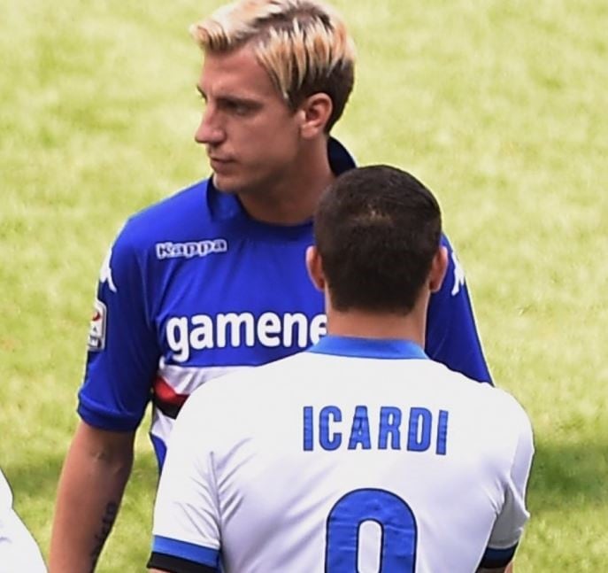 MAxi López y Mauro Icardi cara a cara.