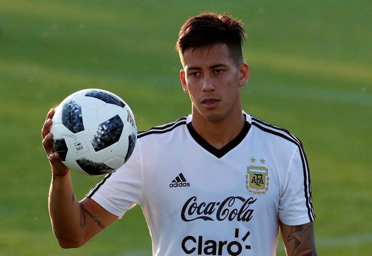 Meza en una práctica de la Selección Argentina. (Foto: EFE)