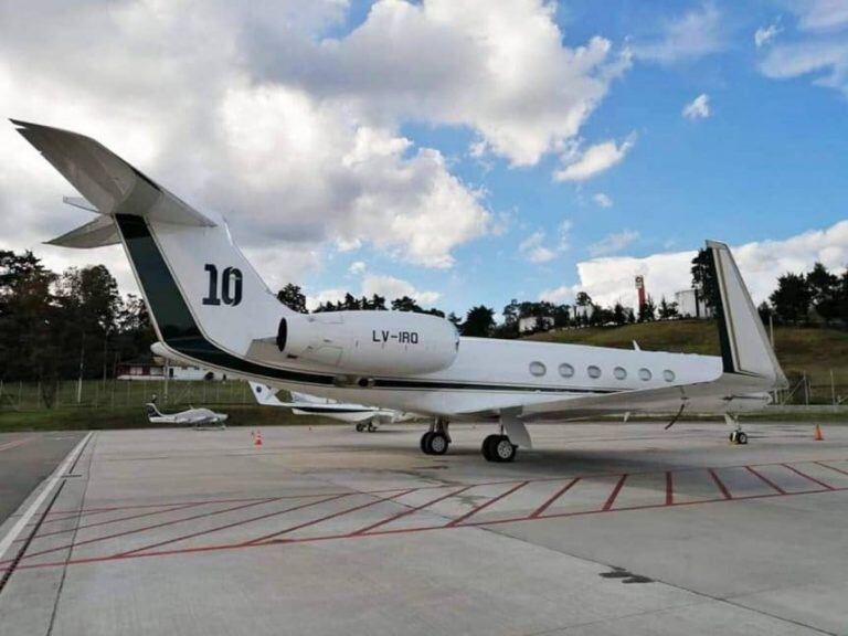 Avión de Messi (Foto: TyC Sports)