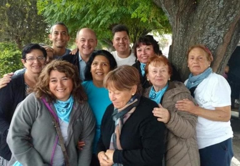 Intendente Uset junto al secretario de desarrollo social Mariano Ojeda y el director de niñez y adolescencia, Santiago Maidana.