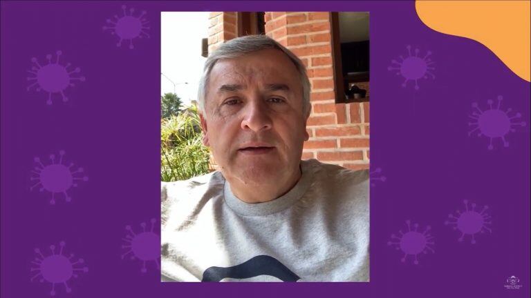 El gobernador Gerardo Morales grabó un video en su lugar de aislamiento. Aseguró sentirse bien y pidió una vez más a la comunidad no decaer en los esfuerzos para hacer frente a la pandemia.