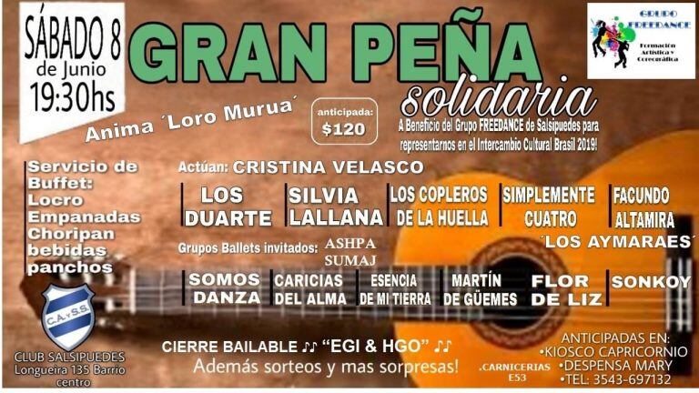 Gran Peña Solidaria en Salsipuedes.