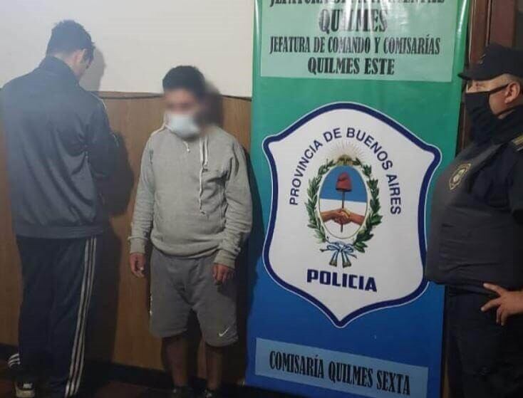 Uno de los delincuentes detenidos en Quilmes. (foto: Perspectiva Sur)