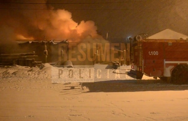 Incendio accidental de una vivienda en Tolhuin.