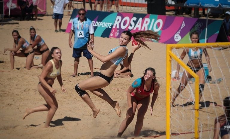 Gisella Bonomi se lució en el partido de la fase de grupos con Paraguay. (@rosario_2019)