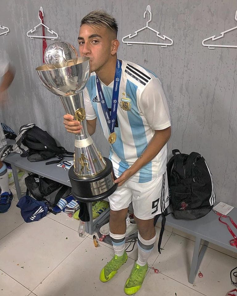 Matías Godoy salió campeón Sub17 con la Selección en febrero de este año. (mati.godoy8)