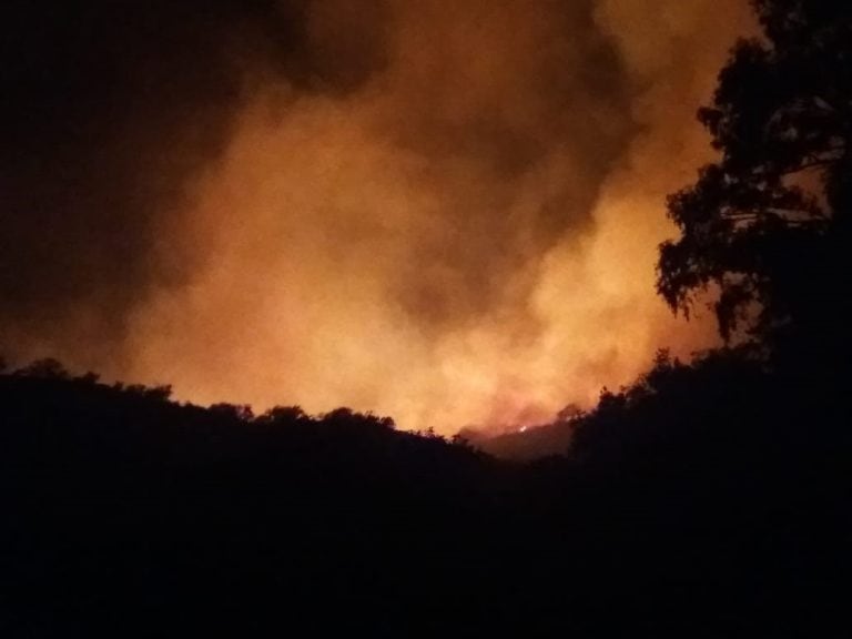 Fuego en Villa de la Quebrada.