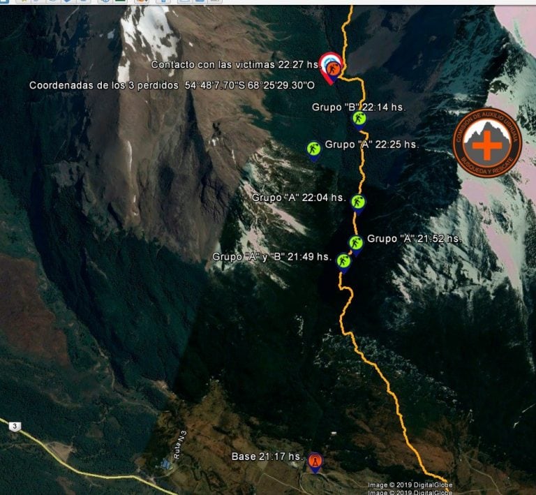 Localización de turistas israelíes extraviados en Ushuaia