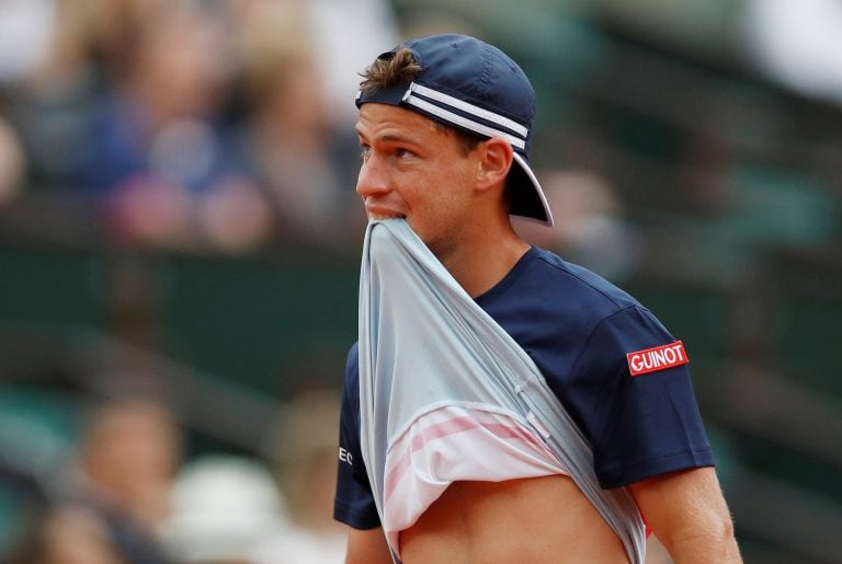 Diego Schwartzman durante el duelo suspendido ante Rafael Nadal   REUTERS/Gonzalo Fuentes