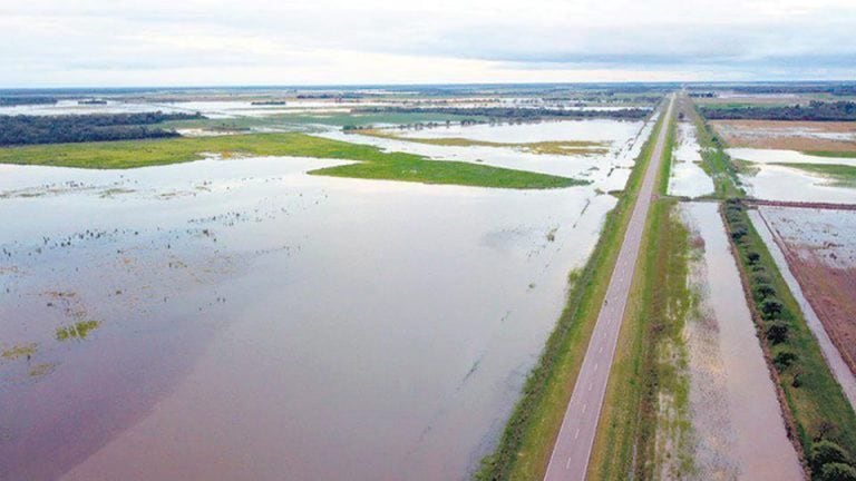 Los campos de todo el Chaco forman un gigantesco espejo de agua.