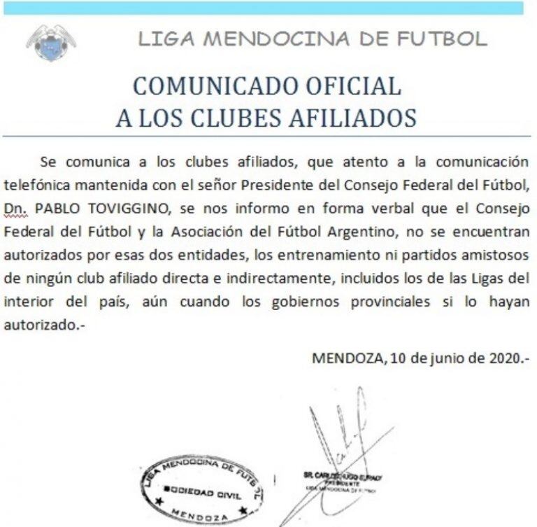 Liga Mendocina de Fútbol.