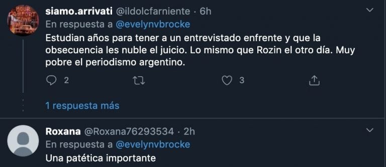 Las burlas a Evelyn von Brocke por la "pregunta" al presidente (Captura Twitter)