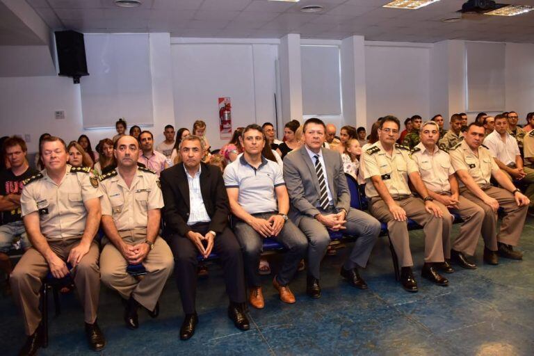 El acto se realizó en un auditorio colmado (Gobierno de La Pampa)