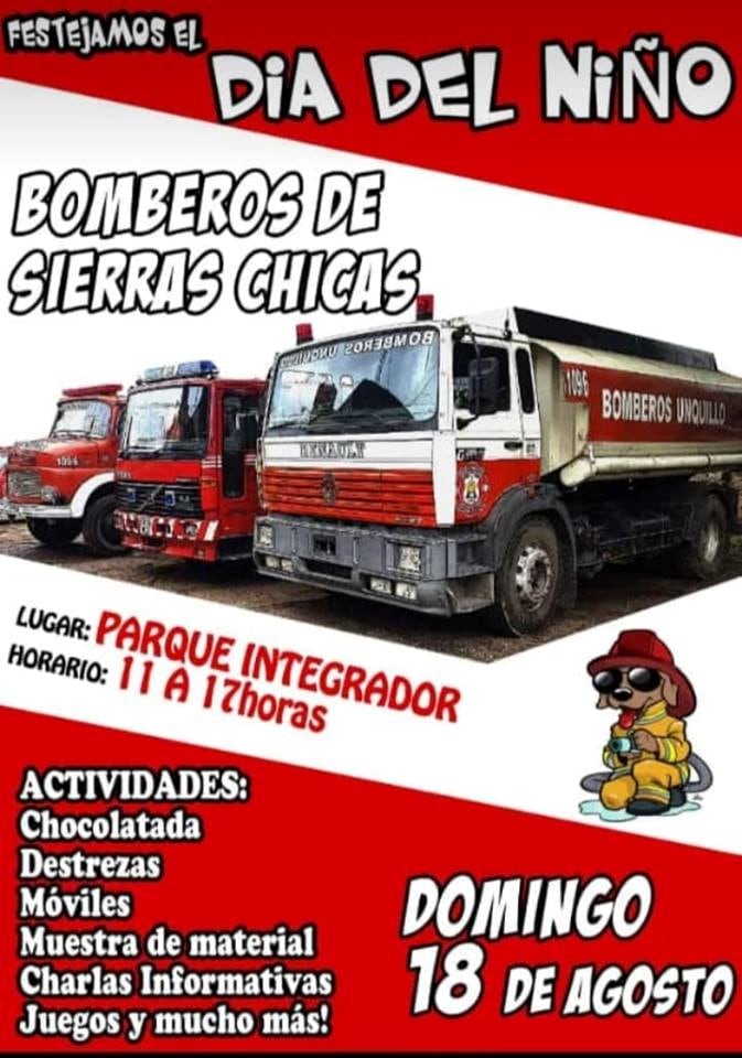 Dia del Niño por los Bomberos Voluntarios de Unquillo.