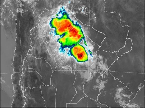 Imagen satelital del SMN para este domingo 27 de enero