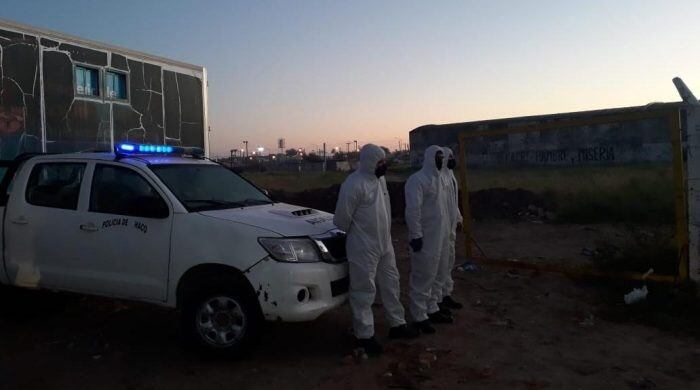 Cordón sanitario en el barrio Toba. Resistencia, Chaco. (Foto: Chacoenlinea)