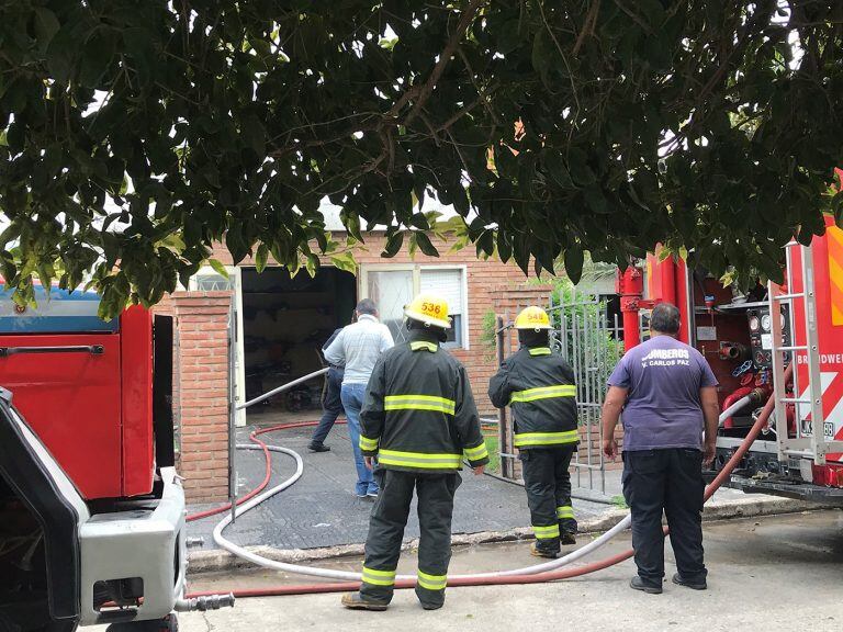 Incendio de una vivienda en Carlos Paz