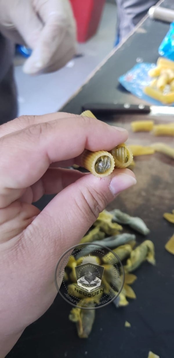 Marihuana en fideos incautada en Neuquén