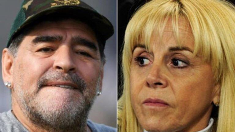 Diego Maradona y Claudia Villafañe