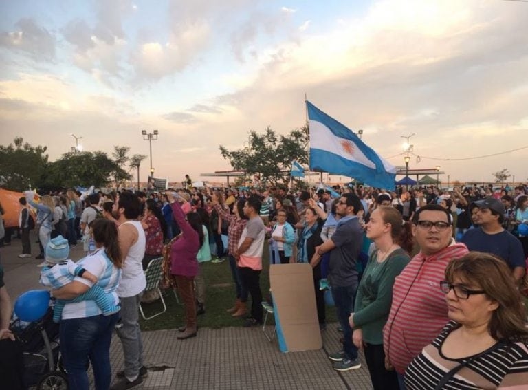 Marcha en contra de la despenalización del aborto en Posadas. (Foto: Misiones Online)