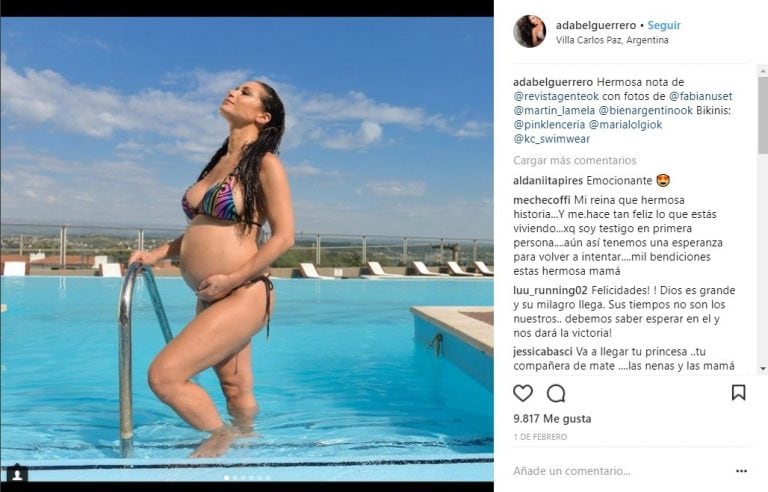 Adabel Guerrero y su pancita en Instagram (Foto: Instagram)